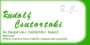 rudolf csutortoki business card